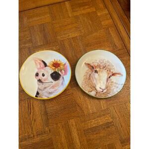 Pier 1 farm animal plates (2)